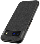 Kapa Soft Full Fabric Protective Back Case Cover for Google Pixel 8A | Shockproof Slim Hard Anti Slip Back Case (Black)