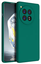 Kapa Matte Protective Lens Flexible Back Cover for Oneplus 12R | Slim Silicone with Soft Lining Shockproof Full Body Bumper Case (Green)