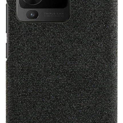 Kapa Woven Soft Fabric Case for VIVO V25 PRO (5G) Back Cover, Shock Protection Slim Hard Anti Slip Back Cover (Black)