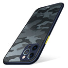 Camouflage Paper Thin Back Cover For Apple iPhone 12 Pro Max (6.7) , Super Slim Matte Translucent Full Protection Back Case (Blue)
