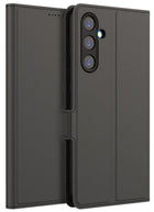 Kapa Noble Slim Magnetic Leather Flip Case Cover for Samsung Galaxy A34 (5G) | Card Holder Stand Leather Flip Wallet Case (Black)