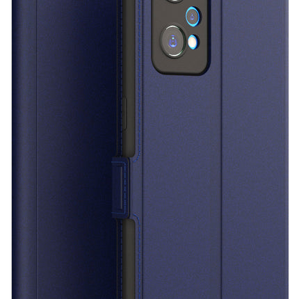 Kapa Noble Slim Magnetic Leather Flip Case Cover for Realme GT NEO 3T , Magnetic and Card Holder Stand Leather Flip Wallet Case (Blue)