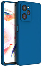 Kapa Matte Protective Lens Flexible Back Cover for Poco X5 Pro | Slim Silicone with Soft Lining Shockproof Full Body Bumper Case (Blue)