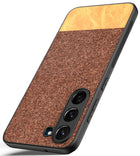Kapa Soft Fabric & Leather Hybrid for Samsung Galaxy S23 Plus Back Cover | Shockproof Hybrid Slim Hard Anti Slip Back Case (Brown)