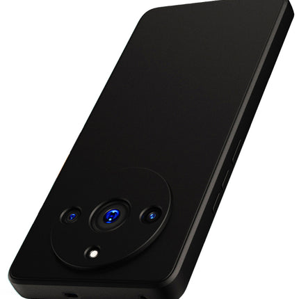 Kapa Matte Protective Lens Flexible Back Cover for Realme 11 PRO / 11 PRO + (PLUS) | Slim Silicone with Soft Lining Shockproof Full Body Bumper Case (Black)