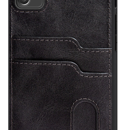 Kapa Duo Wallet Back Case for Samsung Galaxy A73 (5G) , Slim Protective PU Leather Cover With Dual Inbuilt Card Pockets (Black)