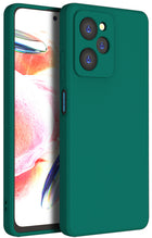 Kapa Matte Protective Lens Flexible Back Cover for Poco X5 Pro | Slim Silicone with Soft Lining Shockproof Full Body Bumper Case (Green)