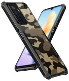 Kapa Bull Camouflage Back Cover for Vivo V23E (5G), Shockproof Slim Hybrid Clear Case (Black)