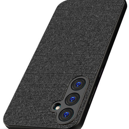 Kapa Soft Full Fabric Protective Back Case Cover for Samsung Galaxy S23 FE | Shockproof Slim Hard Anti Slip Back Case (Black)