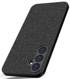 Kapa Soft Full Fabric Protective Back Case Cover for Samsung Galaxy S23 FE | Shockproof Slim Hard Anti Slip Back Case (Black)