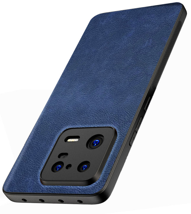 Kapa Tux Back Case for Xioami 13 Pro (5G) | Slim Leather Shockproof Camera Protection Back Cover (Blue)