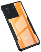 Kapa Beetle for IQOO NEO 6 (5G) Back Case, [Military Grade] Shockproof Slim Hybrid Clear Back Cover (Black)