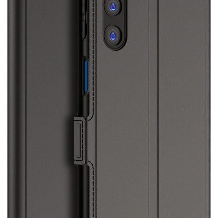 Kapa Noble Slim Magnetic Leather Flip Case Cover for Samsung Galaxy F34 / M34 (5G) | Card Holder Stand Leather Flip Wallet Case (Black)