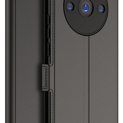 Kapa Noble Slim Magnetic Leather Flip Case Cover for Realme 11 PRO / 11 PRO PLUS | Card Holder Stand Leather Flip Wallet Case (Black)