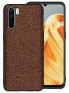 Soft Full Fabric Protective Shockproof Back Case Cover for Oppo F15 (Full Brown)