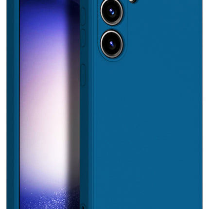 Kapa Matte Protective Lens Flexible Back Cover for Samsung Galaxy S24 | Slim Silicone with Soft Lining Shockproof Full Body Bumper Case (Blue)