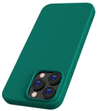Kapa Matte Protective Lens Flexible Back Cover for Apple iPhone 15 Pro | Slim Silicone with Soft Lining Shockproof Full Body Bumper Case (Green)