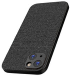 Kapa Soft Full Fabric Protective Back Case Cover for Apple iPhone 15 Plus | Shockproof Slim Hard Anti Slip Back Case (Black)