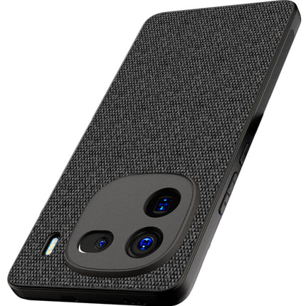 Kapa Soft Full Fabric Protective Back Case Cover for Iqoo 12 (5G) | Shockproof Slim Hard Anti Slip Back Case (Black) - Mobizang