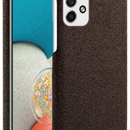 Kapa Woven Soft Fabric Case for Samsung Galaxy A73 (5G) Back Cover, Shock Protection Slim Hard Anti Slip Back Cover (Brown)