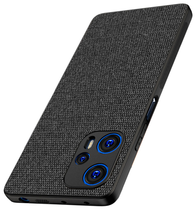 Kapa Soft Full Fabric Protective Back Case Cover for Poco F5 | Shockproof Slim Hard Anti Slip Back Case (Black)