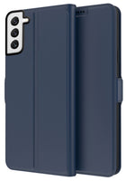 Noble Slim Flip Cover for Samsung Galaxy S22 Plus , Magnetic and Card Holder Stand Leather Flip Wallet Case (Blue)