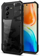 Kapa Beetle Camouflage for Vivo V25 Pro (5G) Back Case, [Military Grade ] Shock Proof Cover (Black)