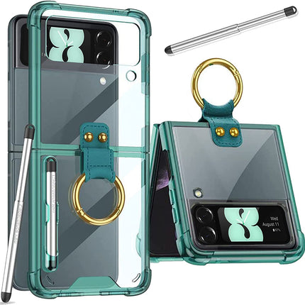 Kapa Airbag Case with Pen Holder For Z Flip 3 - Green