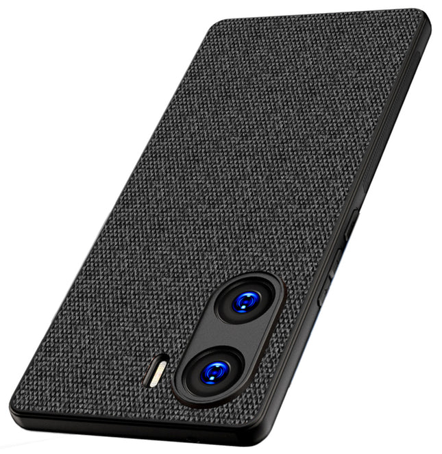 Kapa Soft Full Fabric Protective Back Case Cover for Vivo V29E | Shockproof Slim Hard Anti Slip Back Case (Black)