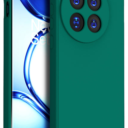 Kapa Matte Protective Lens Flexible Back Cover for OnePlus 12 | Slim Silicone with Soft Lining Shockproof Full Body Bumper Case (Green)