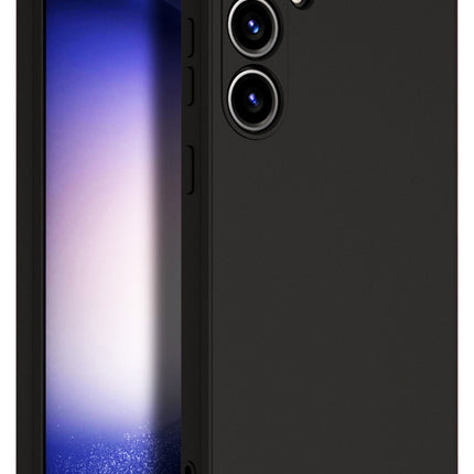 Kapa Matte Protective Lens Flexible Back Cover for Samsung Galaxy S24 | Slim Silicone with Soft Lining Shockproof Full Body Bumper Case (Black)