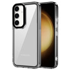 Kapa Warrior Acrylic Clear Back Cover For Samsung Galaxy S24 | Slim Shockproof [Military Grade Protection] Hybrid Bumper Case (Grey Sides) - Mobizang