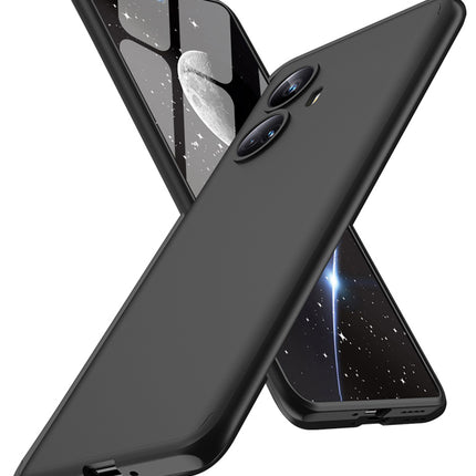 Kapa Double Dip Full 360 Protection Back Case Cover for Realme 10 Pro Plus (Black)