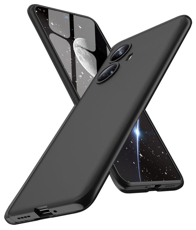 Kapa Double Dip Full 360 Protection Back Case Cover for Realme 10 Pro Plus (Black)
