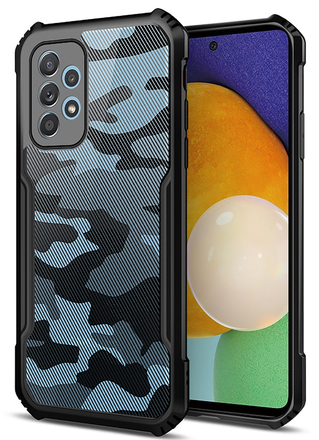 Beetle Camouflage for Samsung Galaxy A73 (5G) Back Case, [Military Grade Protection] Shock Proof Slim Hybrid Bumper Back Cover , Black