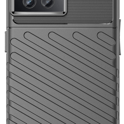 Kapa Thunder Protective Flexible Back Cover for OnePlus 10R | Slim Anti Slip Rugged TPU Shockproof Full Body Bumper Case (Black)