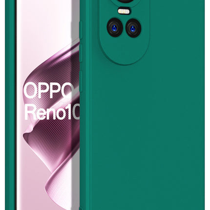 Kapa Matte Protective Lens Flexible Back Cover for Oppo Reno 10 / Reno 10 PRO (5G) | Slim Silicone with Soft Lining Shockproof Full Body Bumper Case (Green)