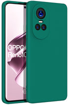 Kapa Matte Protective Lens Flexible Back Cover for Oppo Reno 10 / Reno 10 PRO (5G) | Slim Silicone with Soft Lining Shockproof Full Body Bumper Case (Green)