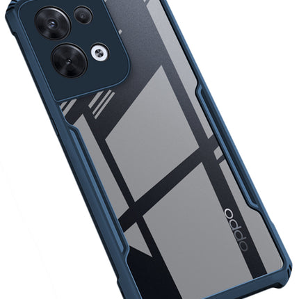 Kapa Beetle for Oppo Reno 8 Pro (5G) Back Case, [Military Grade] Shockproof Slim Hybrid Clear Back Cover (Blue)