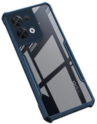 Kapa Beetle for Oppo Reno 8 Pro (5G) Back Case, [Military Grade] Shockproof Slim Hybrid Clear Back Cover (Blue)