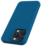 Kapa Matte Protective Lens Flexible Back Cover for Apple iPhone 15 Pro Max | Slim Silicone with Soft Lining Shockproof Full Body Bumper Case (Blue)