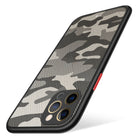 Camouflage Paper Thin Back Cover For Apple iPhone 12 Pro Max (6.7) , Super Slim Matte Translucent Full Protection Back Case (Black) - Mobizang