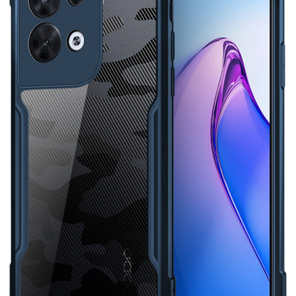 Kapa Beetle Camouflage for Oppo Reno 8 Pro (5G) Back Case, [Military Grade Protection] Shock Proof Slim Hybrid Bumper Cover (Blue)