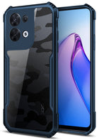 Kapa Beetle Camouflage for Oppo Reno 8 Pro (5G) Back Case, [Military Grade Protection] Shock Proof Slim Hybrid Bumper Cover (Blue)