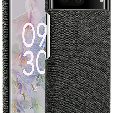 Kapa Woven Soft Fabric Case for Google Pixel 7 Back Cover, Shock Protection Slim Hard Anti Slip Back Cover (Black)