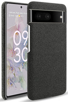 Kapa Woven Soft Fabric Case for Google Pixel 7 Back Cover, Shock Protection Slim Hard Anti Slip Back Cover (Black)