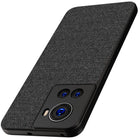 Soft Fabric Hybrid Protective Back Case Cover for Oneplus 10R (Black)