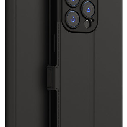 Kapa Noble Slim Magnetic Leather Flip Case Cover for Apple iPhone 14 Pro ,Card Holder Stand Leather Flip Wallet Case (Black) - Mobizang