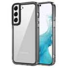 Kapa Warrior Acrylic Clear Back Cover For Samsung Galaxy S23 Plus | Slim Shockproof [Military Grade Protection] Hybrid Bumper Case (Grey Sides)