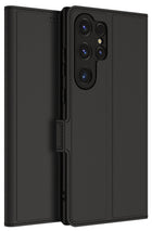 Kapa Noble Slim Magnetic Leather Flip Case Cover for Samsung Galaxy S24 Ultra | Card Holder Stand Leather Flip Wallet Case (Black) - Mobizang